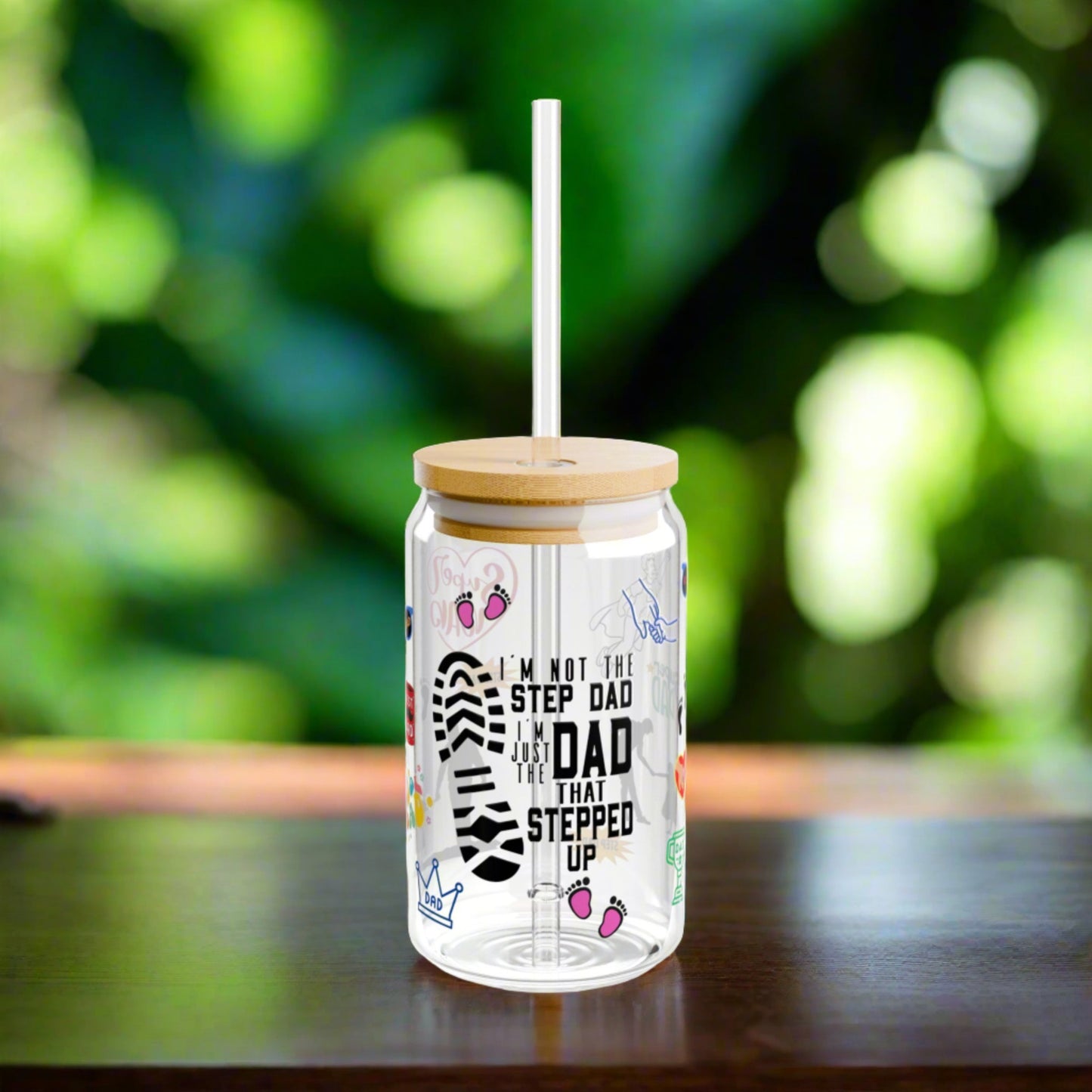 Stepped up Girl Dad Sipper Glass, 16oz - Kim’s Signature Beauty & Accessories    