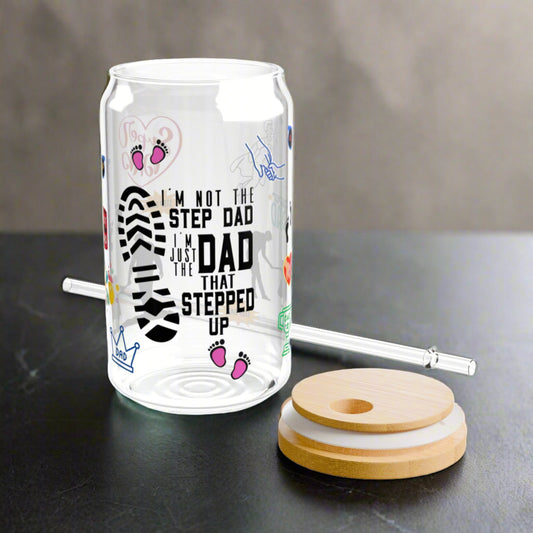 Stepped up Girl Dad Sipper Glass, 16oz - Kim’s Signature Beauty & Accessories    