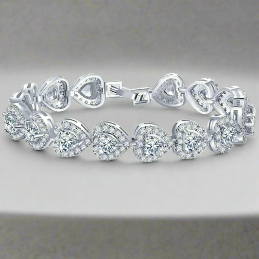 Sterling Silver Heart Bracelet - Kim’s Signature Beauty & Accessories    