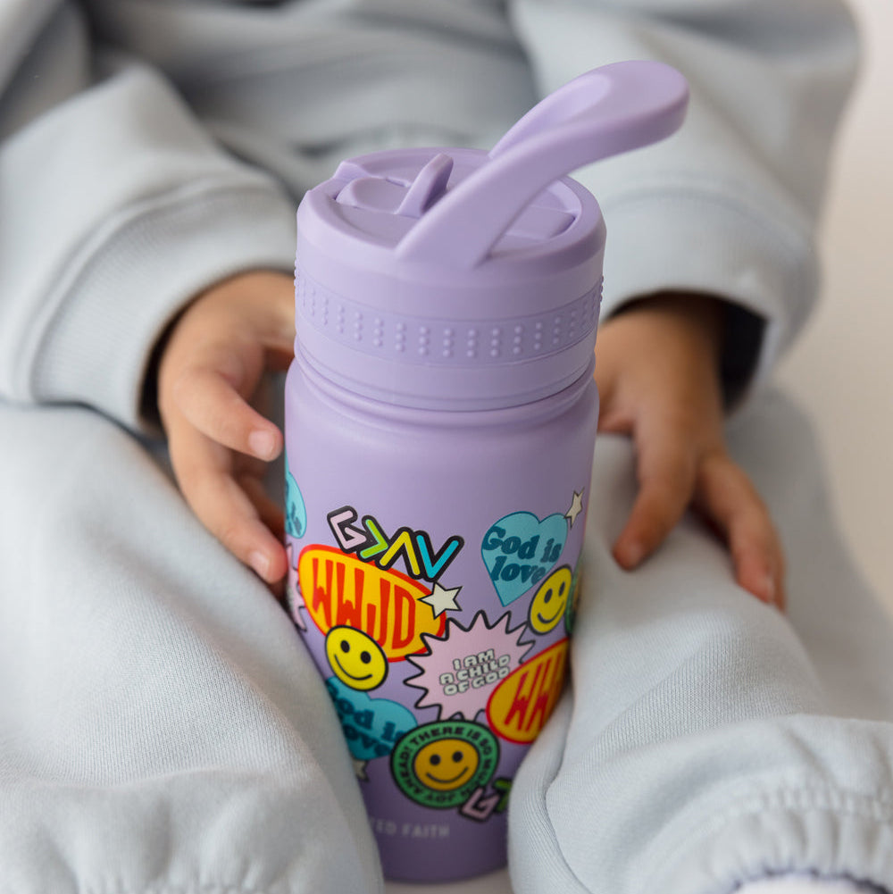 Sticker Collage Kids Water Bottle - Kim’s Signature Beauty & Accessories