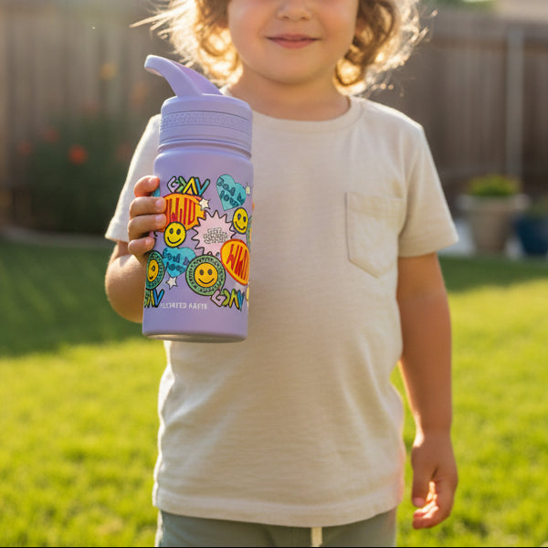 Sticker Collage Kids Water Bottle - Kim’s Signature Beauty & Accessories