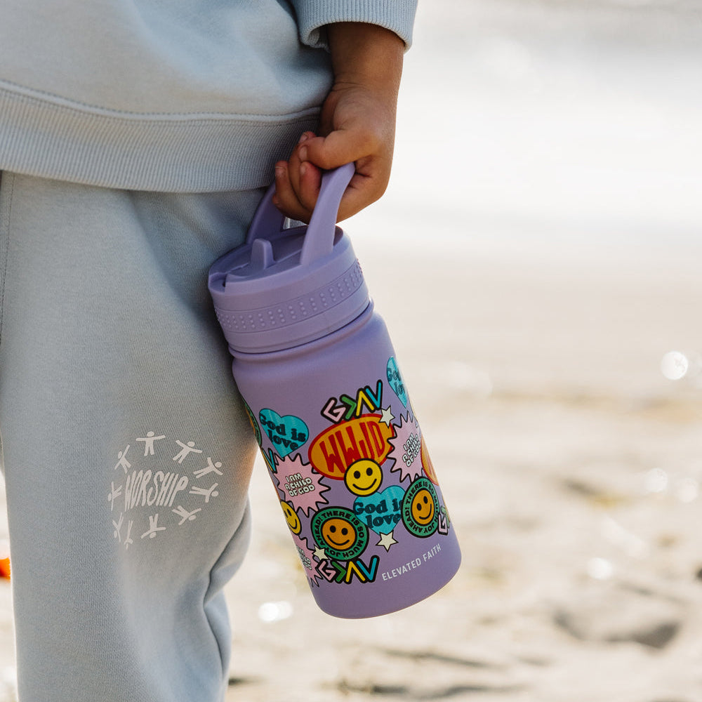 Sticker Collage Kids Water Bottle - Kim’s Signature Beauty & Accessories