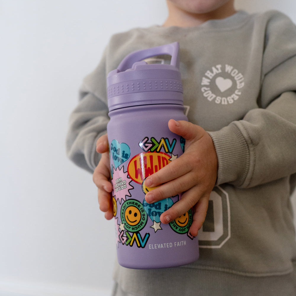 Sticker Collage Kids Water Bottle - Kim’s Signature Beauty & Accessories