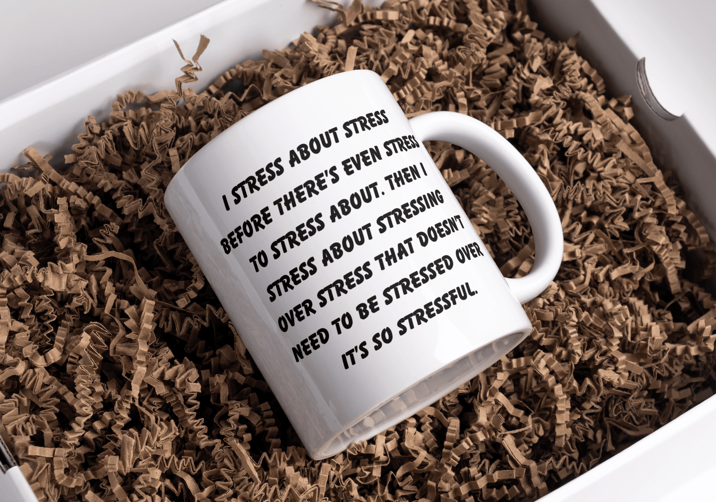 Stress about Stress Mug 15oz| Double sided Print - Kim’s Signature Beauty & Accessories    