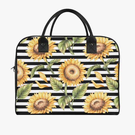 Stripes & Sunflowers Large Travel Handbag - Kim’s Signature Beauty & Accessories    