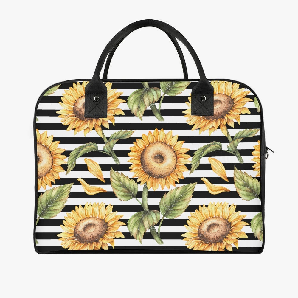 Stripes & Sunflowers Large Travel Handbag - Kim’s Signature Beauty & Accessories    