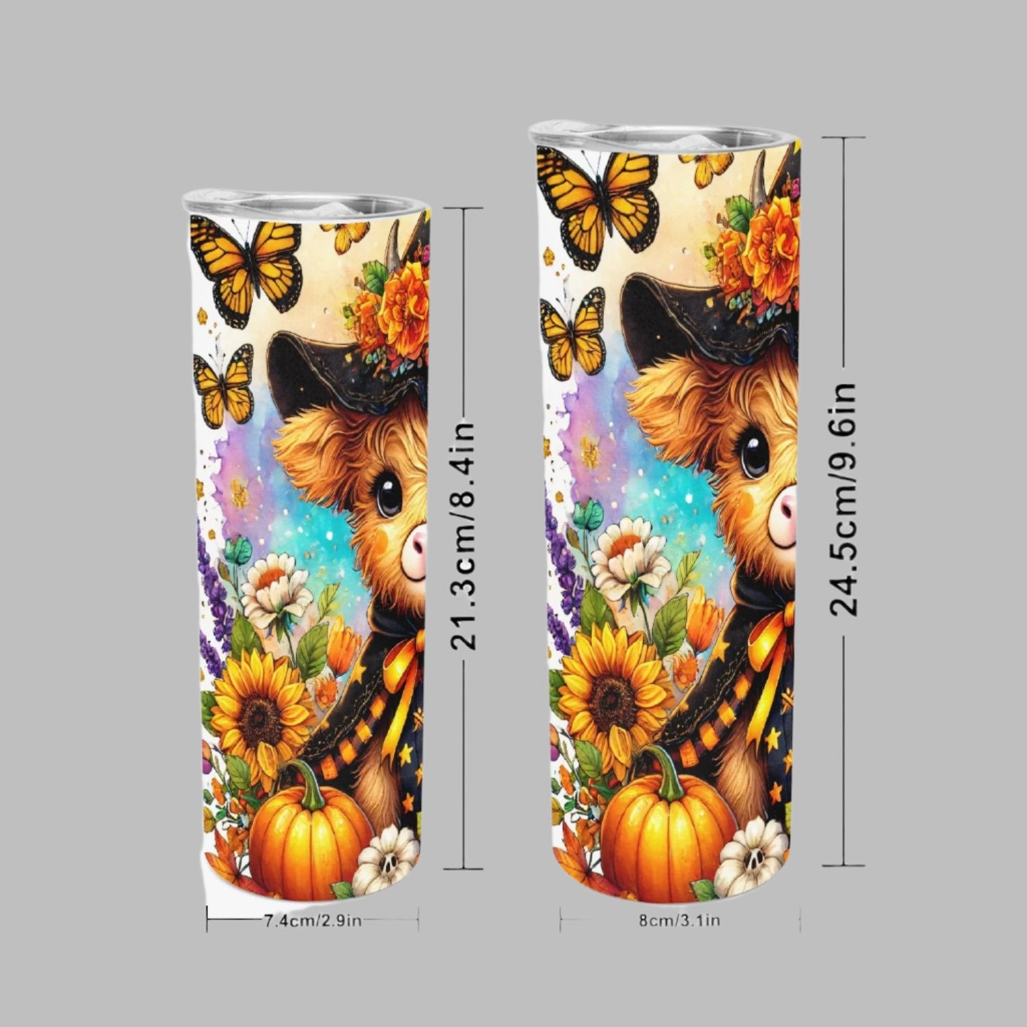 Sunflower Cow Skinny Tumblers - Kim’s Signature Beauty & Accessories    