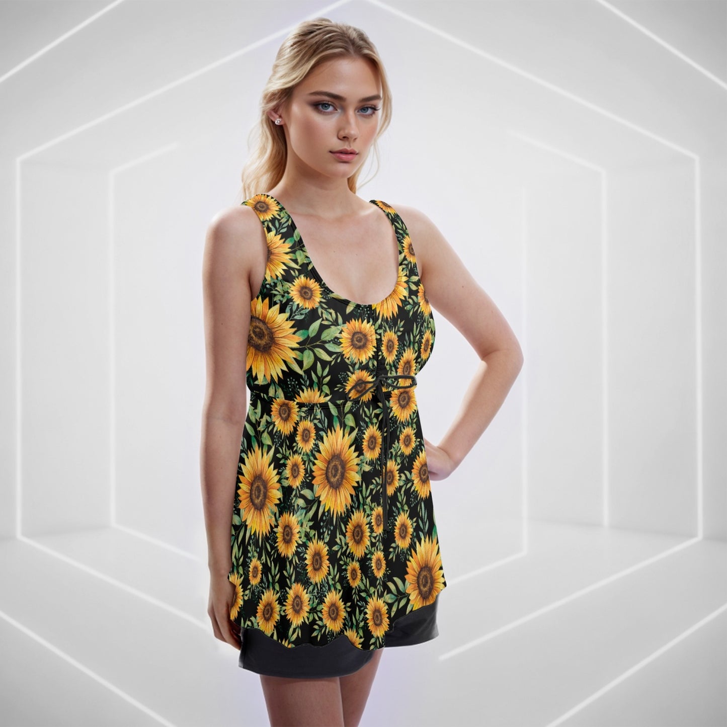 Sunflower Splash | Women's Two-Piece Swimsuit - Kim’s Signature Beauty & Accessories    