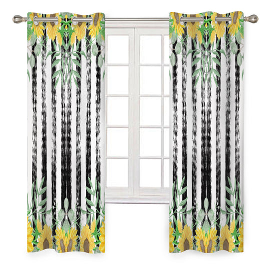 Sunflower Stripe Blackout Curtains – Set of 2 Panels - Kim’s Signature Beauty & Accessories    