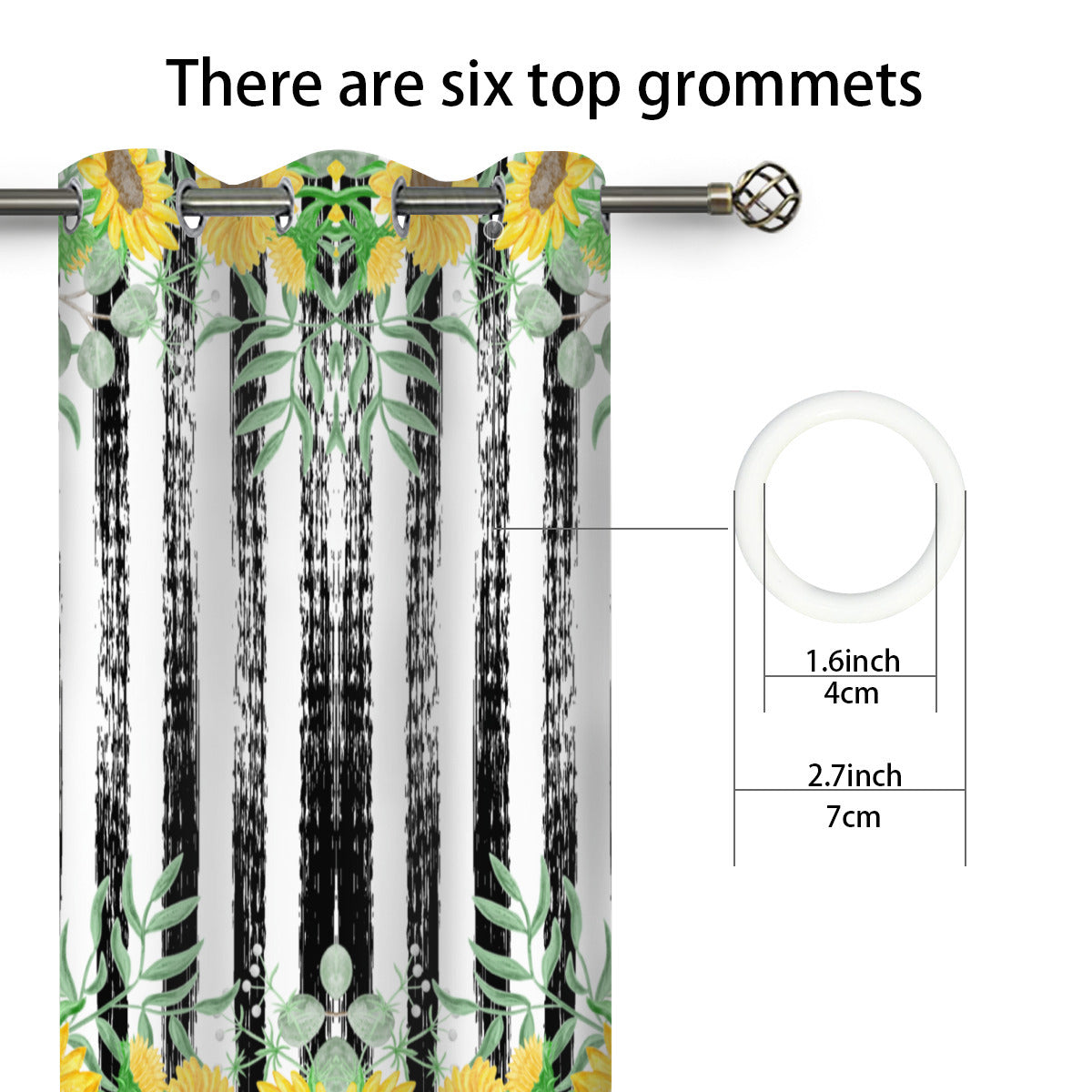 Sunflower Stripe Blackout Curtains – Set of 2 Panels - Kim’s Signature Beauty & Accessories    