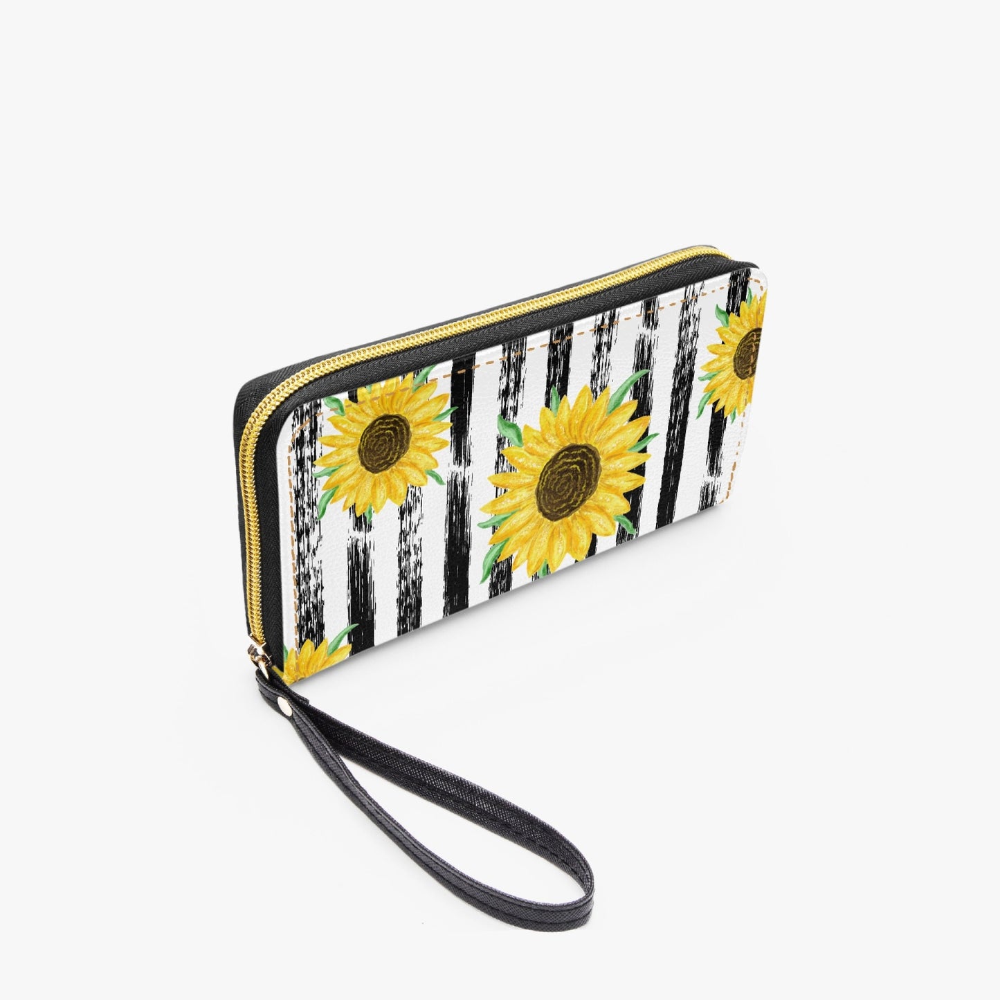 Sunflower Striped Wristlet Clutch - Kim’s Signature Beauty & Accessories    