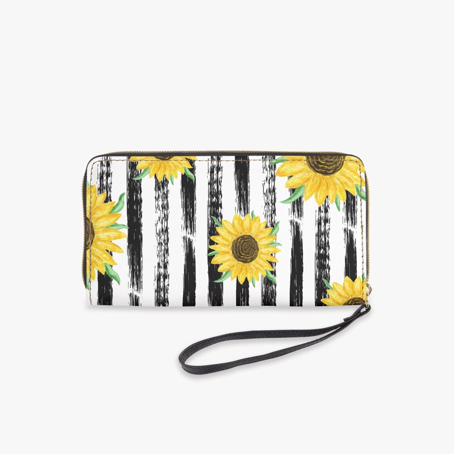 Sunflower Striped Wristlet Clutch - Kim’s Signature Beauty & Accessories    