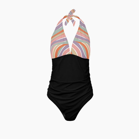 Sunset Stripes |  Women's One-Piece Swimsuit - Kim’s Signature Beauty & Accessories    