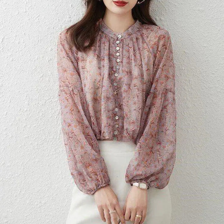 Sweet Elegant Design See-through Breathable Blouse - Kim’s Signature Beauty & Accessories