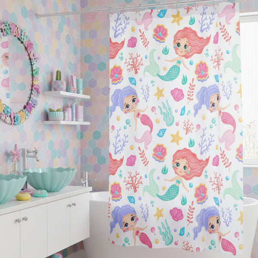 Swimming Memaids | Shower Curtain - Kim’s Signature Beauty & Accessories    