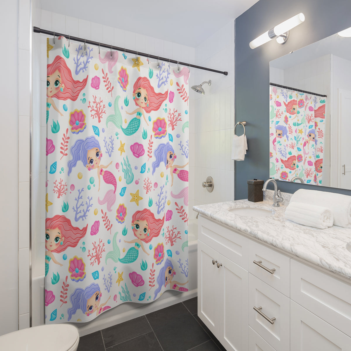 Swimming Mermaids Shower Curtain - Kim’s Signature Beauty & Accessories
