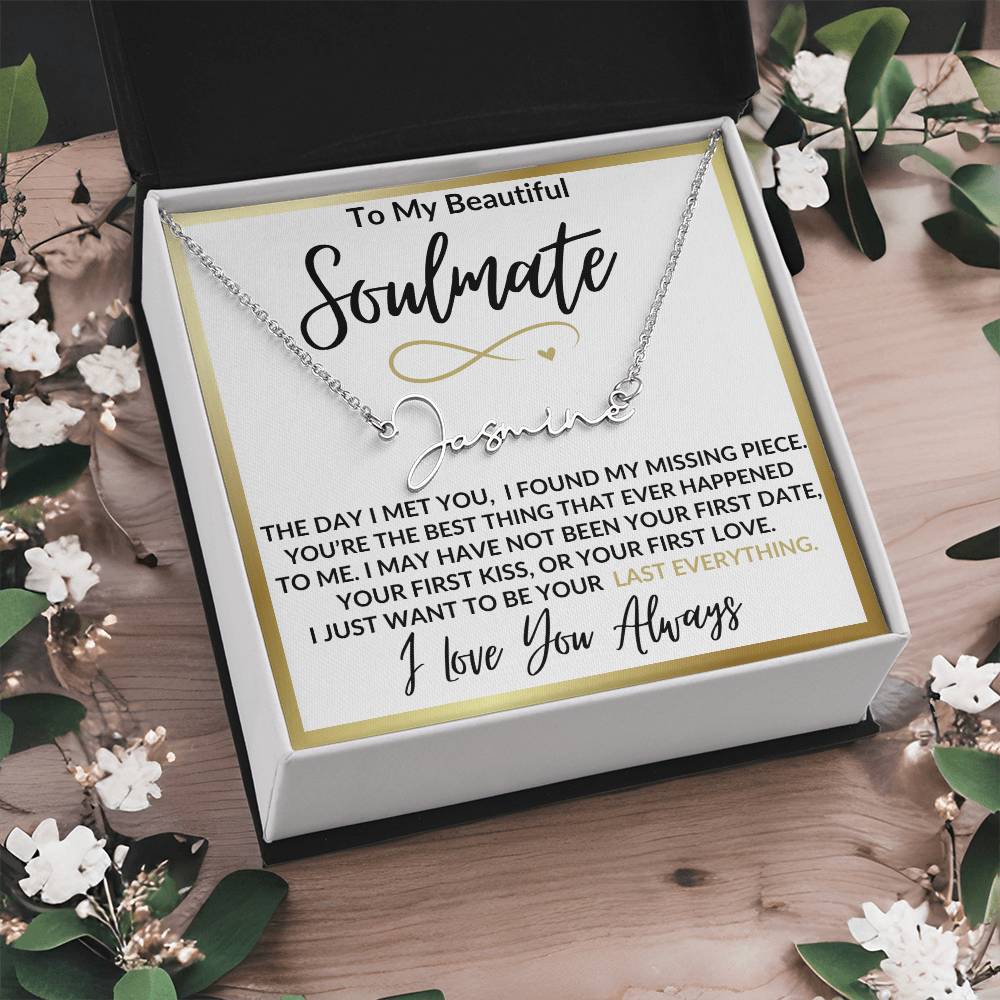 TO MY SOULMATE PERSONALIZED NECKLACE - Kim’s Signature Beauty & Accessories