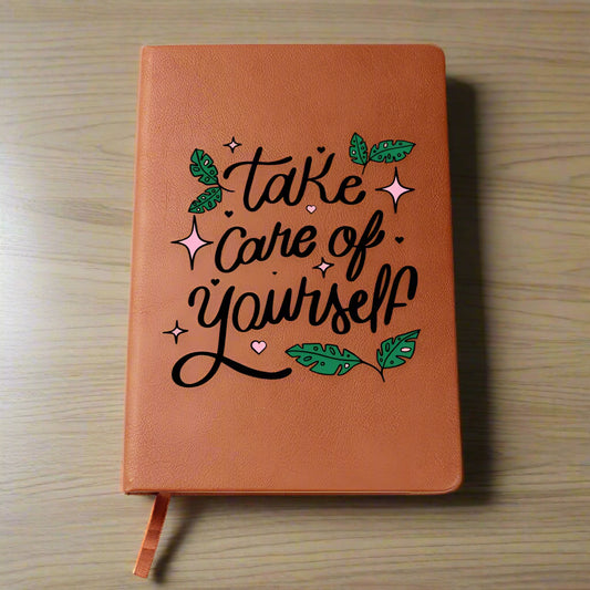 Take Care Message Leather Journal - Kim’s Signature Beauty & Accessories    