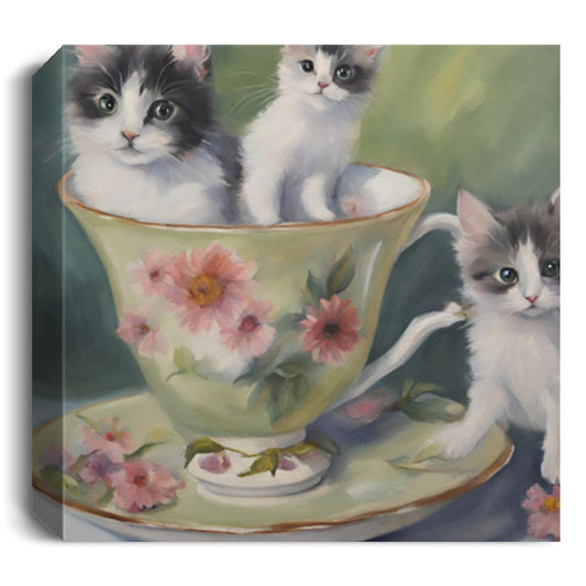 Tea Cup Cats Collection | Canvas Wall Art - Kim’s Signature Beauty & Accessories    