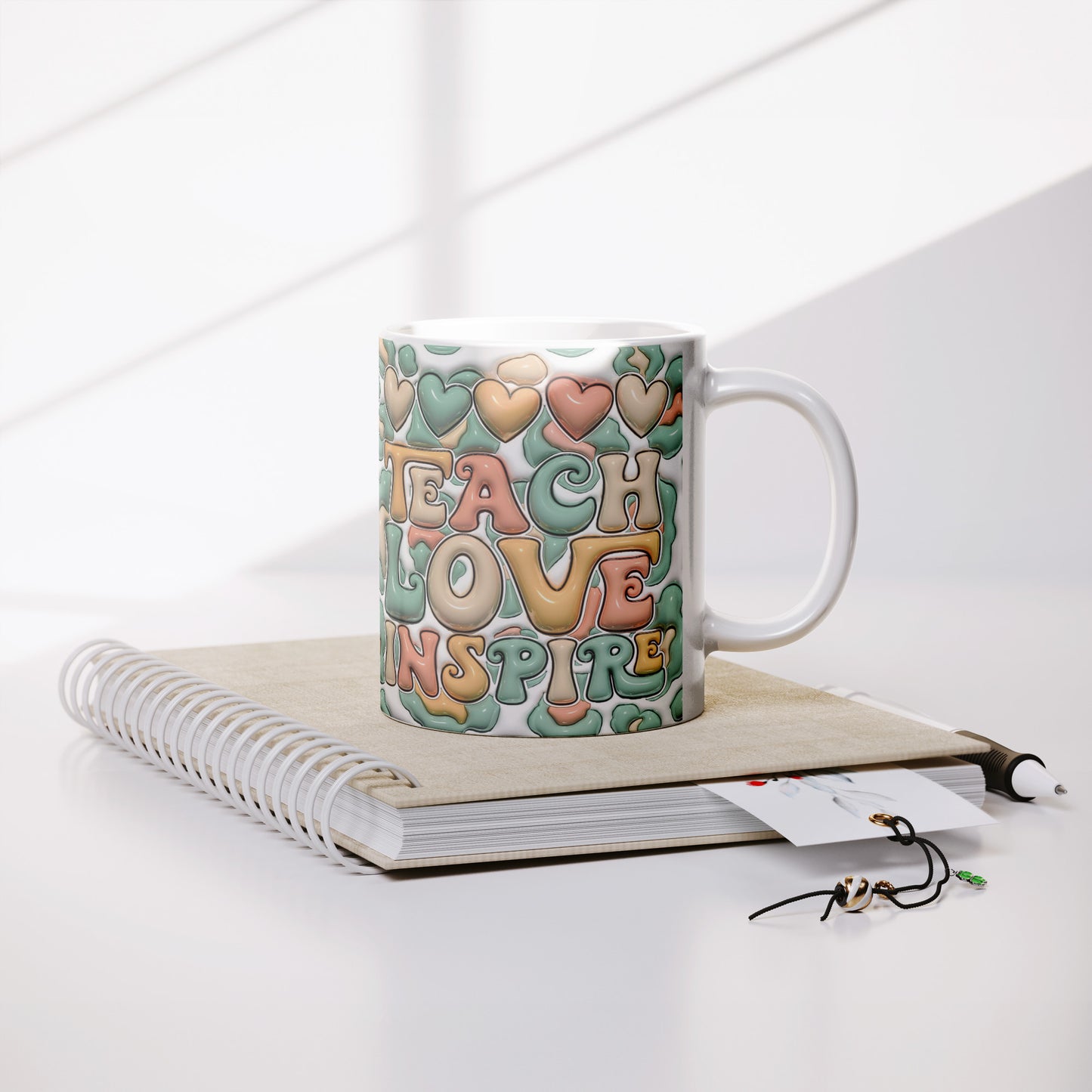 Teach. Love. Inspire. – Full Wrap Colorful Mug for Teachers & Mentors - Kim’s Signature Beauty & Accessories    