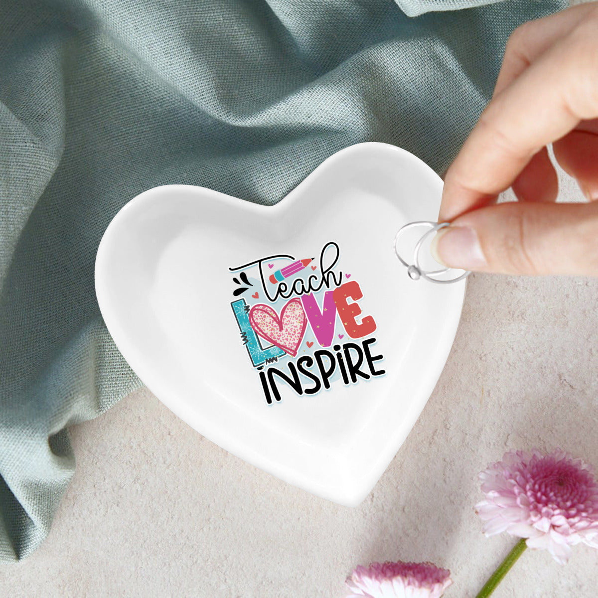 Teach, Love, Inspire Trinket Dish - Kim’s Signature Beauty & Accessories    