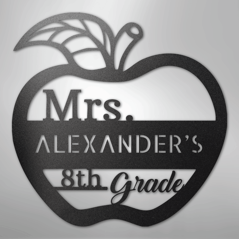 Teacher Appreciation Monogram - Steel Sign - Kim’s Signature Beauty & Accessories