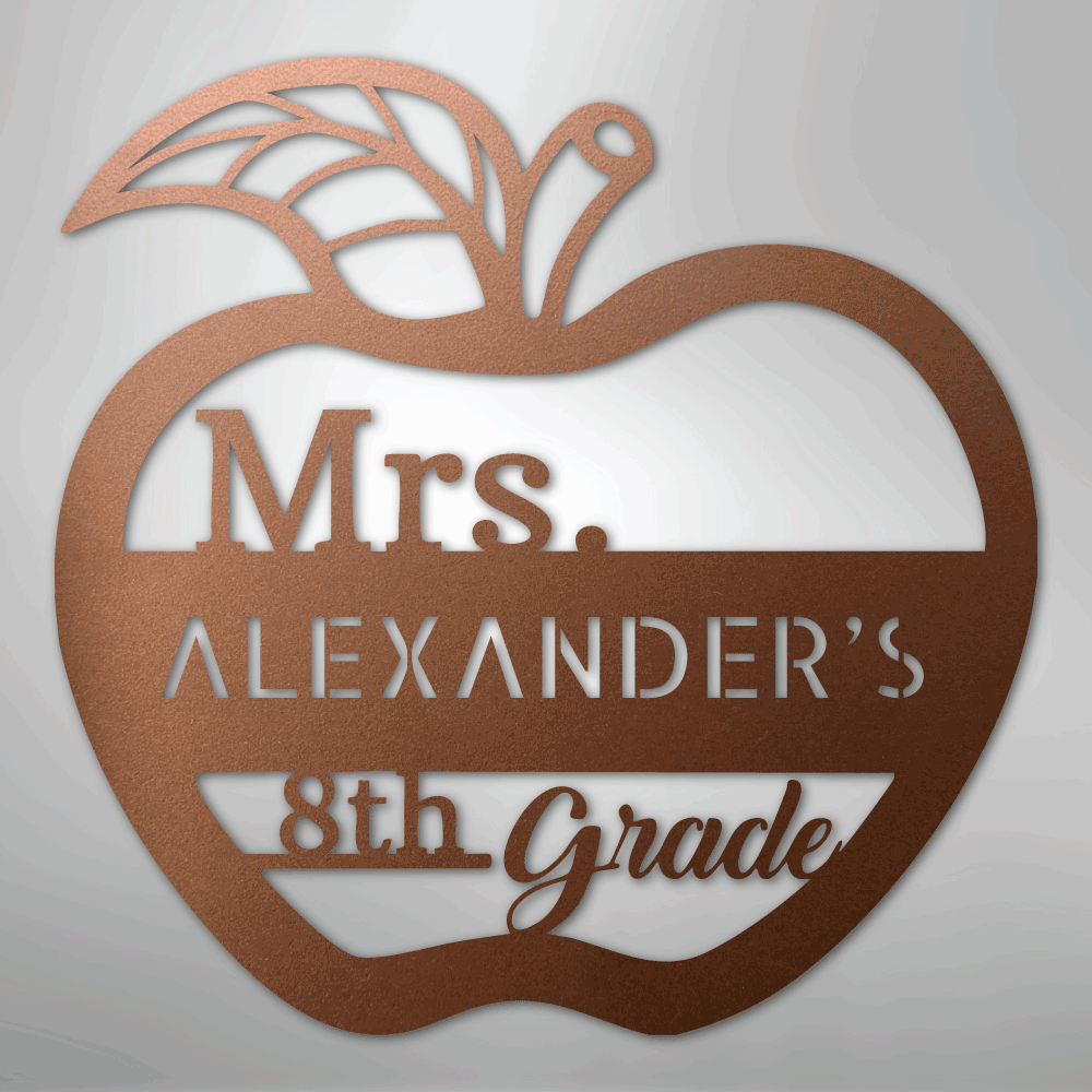 Teacher Appreciation Monogram - Steel Sign - Kim’s Signature Beauty & Accessories