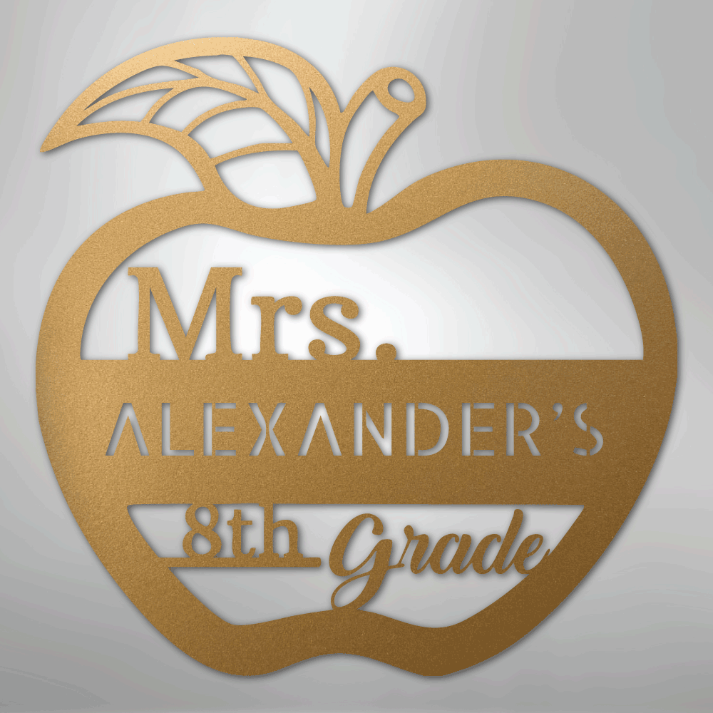 Teacher Appreciation Monogram - Steel Sign - Kim’s Signature Beauty & Accessories