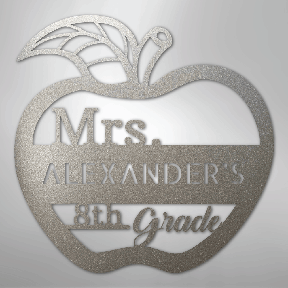 Teacher Appreciation Monogram - Steel Sign - Kim’s Signature Beauty & Accessories
