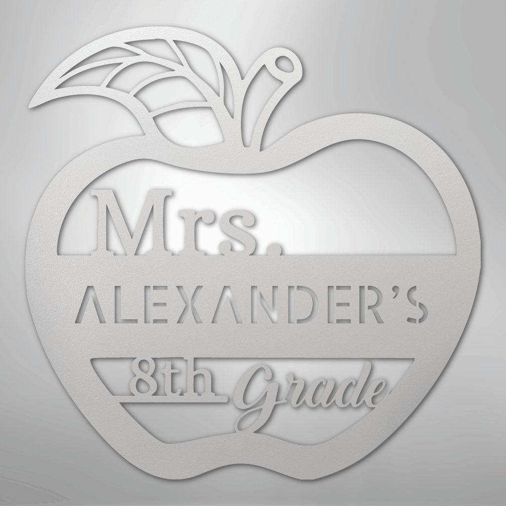Teacher Appreciation Monogram - Steel Sign - Kim’s Signature Beauty & Accessories