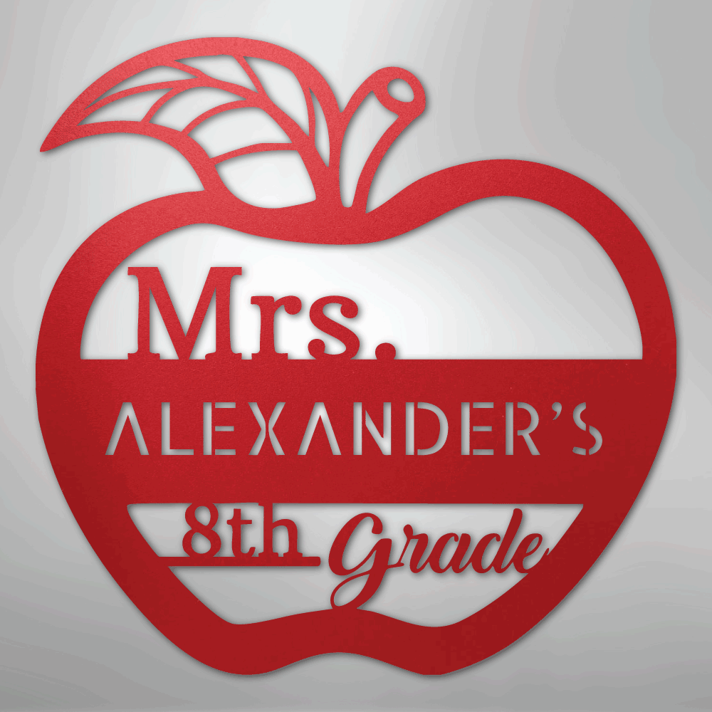 Teacher Appreciation Monogram - Steel Sign - Kim’s Signature Beauty & Accessories