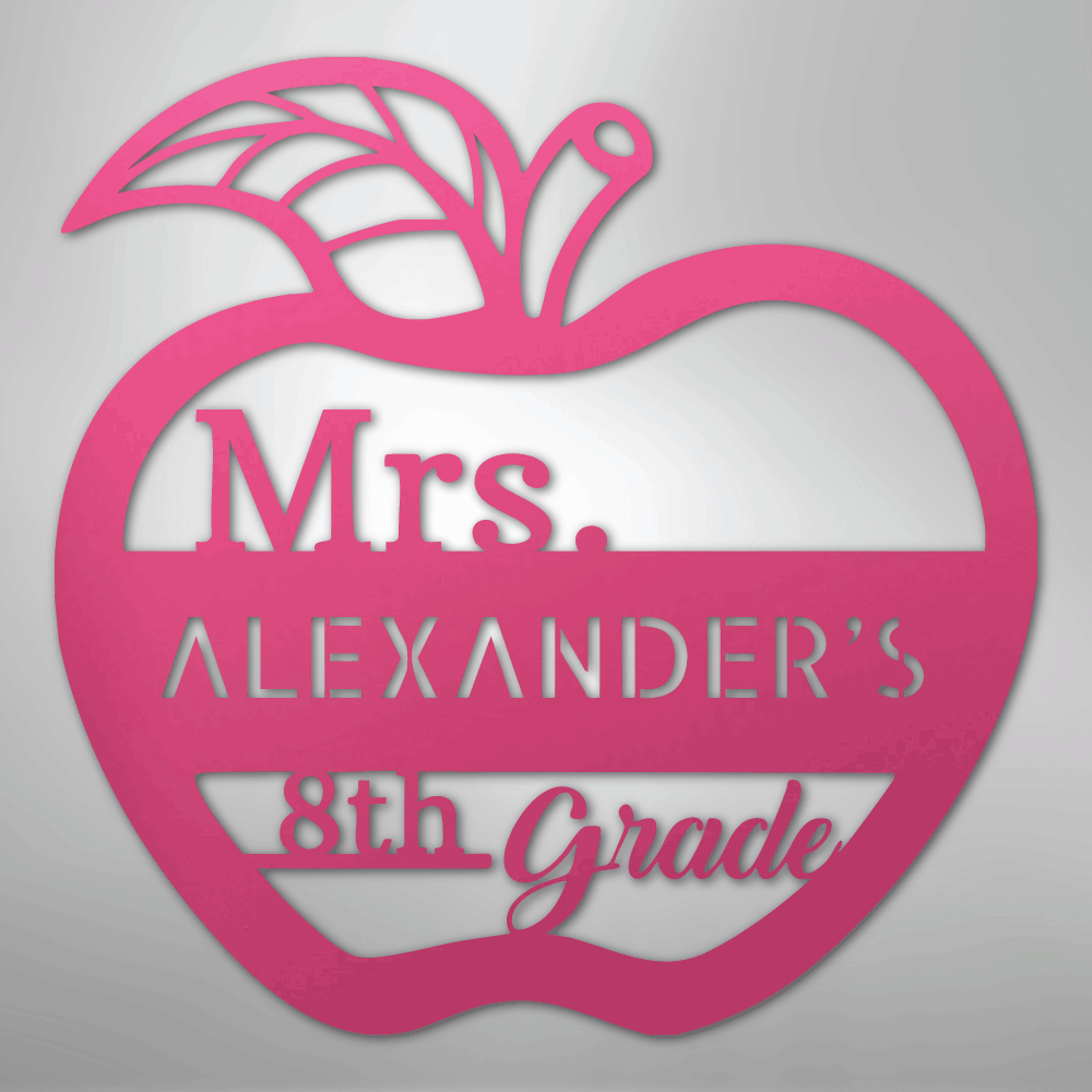 Teacher Appreciation Monogram - Steel Sign - Kim’s Signature Beauty & Accessories