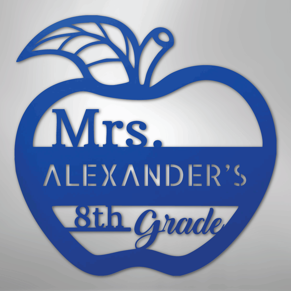 Teacher Appreciation Monogram - Steel Sign - Kim’s Signature Beauty & Accessories