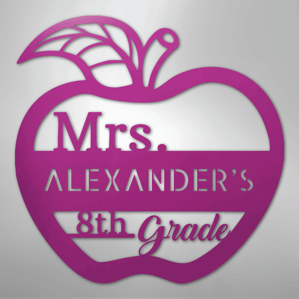 Teacher Appreciation Monogram - Steel Sign - Kim’s Signature Beauty & Accessories
