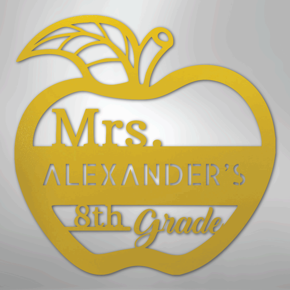 Teacher Appreciation Monogram - Steel Sign - Kim’s Signature Beauty & Accessories