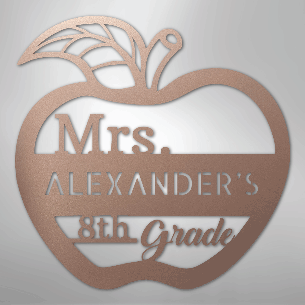Teacher Appreciation Monogram - Steel Sign - Kim’s Signature Beauty & Accessories