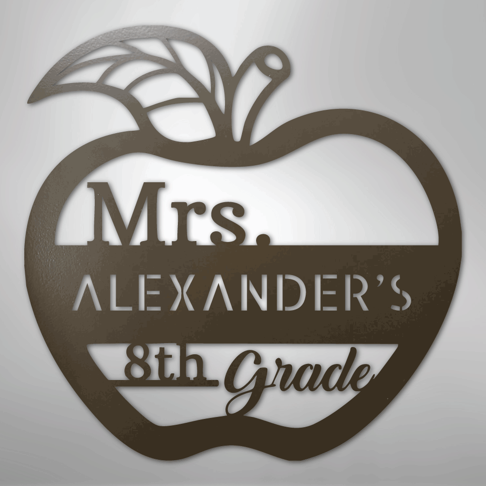 Teacher Appreciation Monogram - Steel Sign - Kim’s Signature Beauty & Accessories