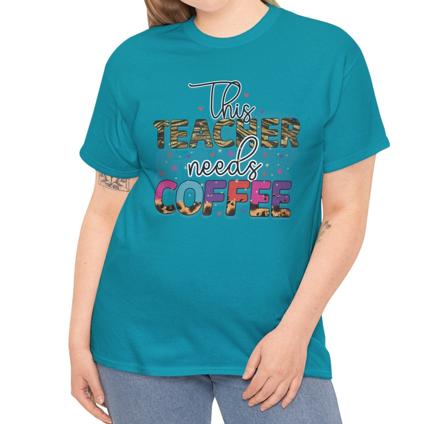 Teacher Needs Coffee Cotton Tee - Kim’s Signature Beauty & Accessories    
