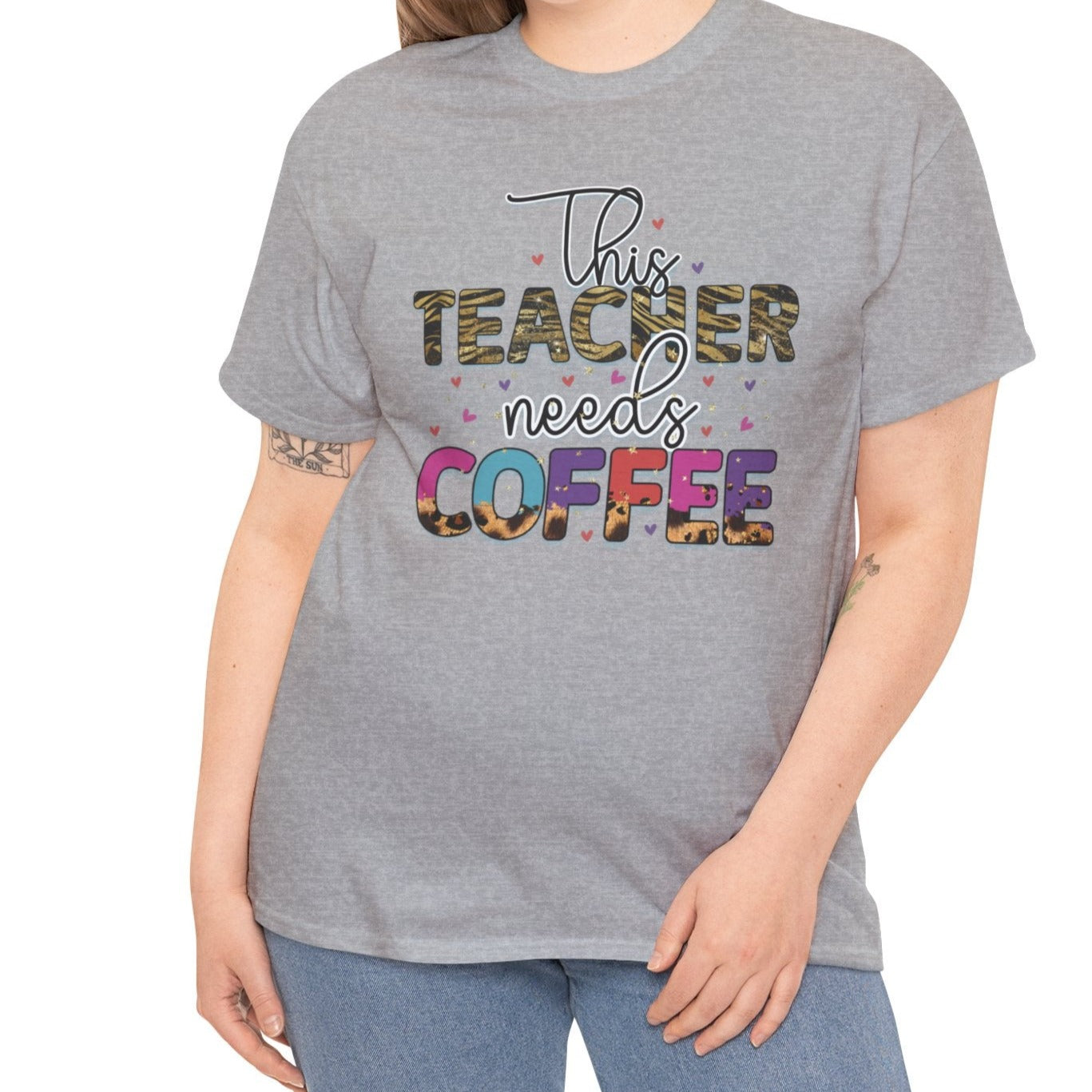 Teacher Needs Coffee Cotton Tee - Kim’s Signature Beauty & Accessories    