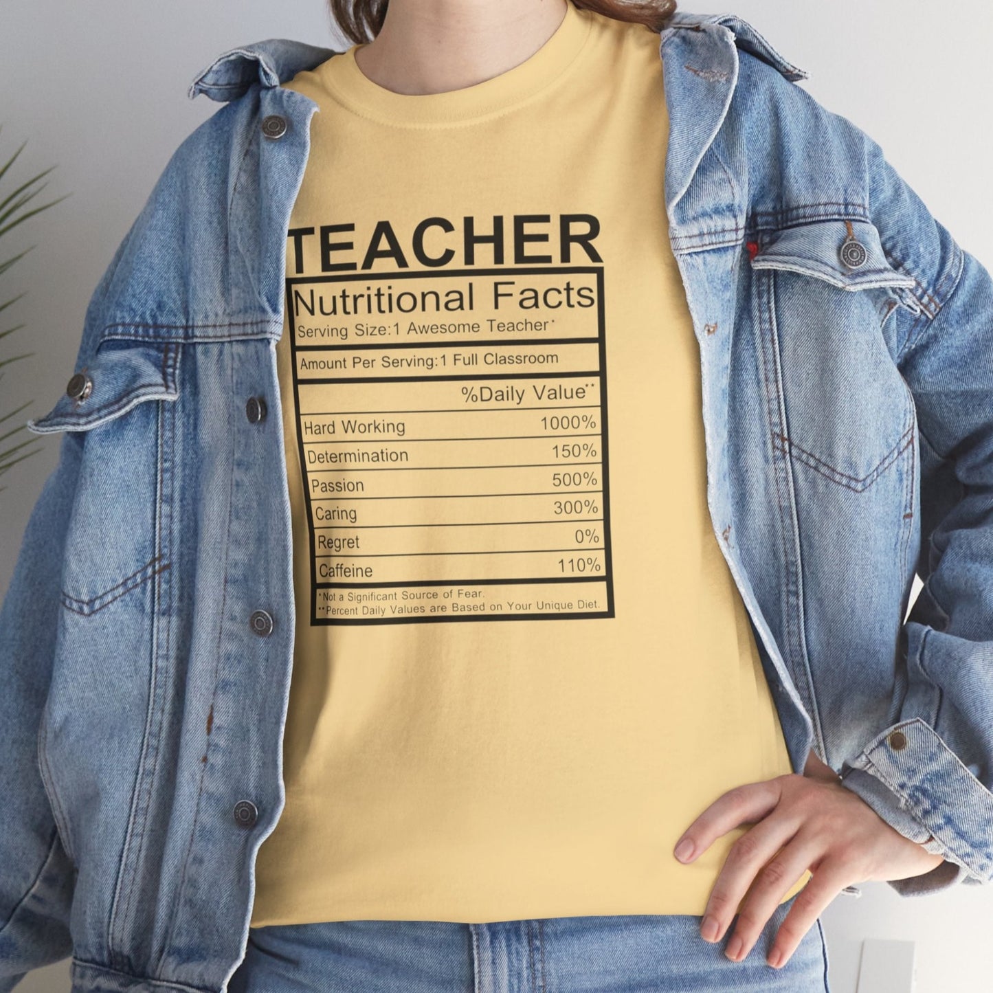 Teacher Nutritional Facts Graphic Tee - Kim’s Signature Beauty & Accessories    