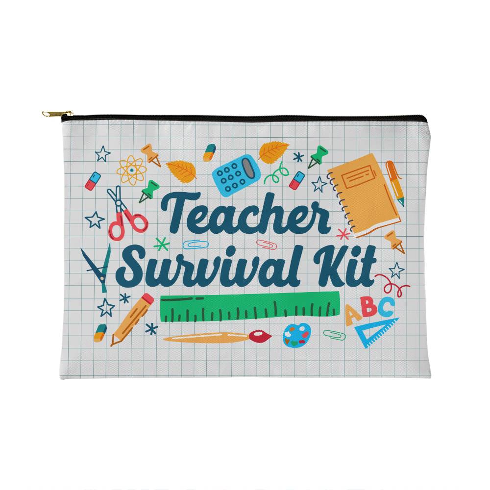 Teacher Survival Kit Small Zippered Pouch - Kim’s Signature Beauty & Accessories    