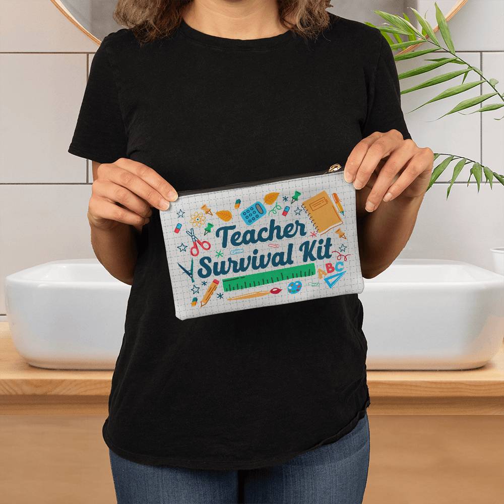 Teacher Survival Kit Small Zippered Pouch - Kim’s Signature Beauty & Accessories    
