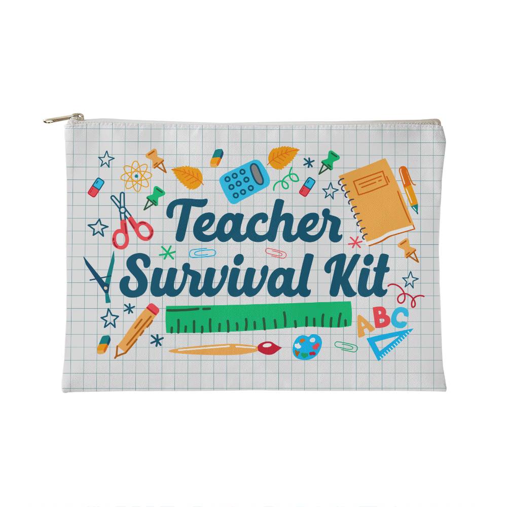 Teacher Survival Kit Small Zippered Pouch - Kim’s Signature Beauty & Accessories    