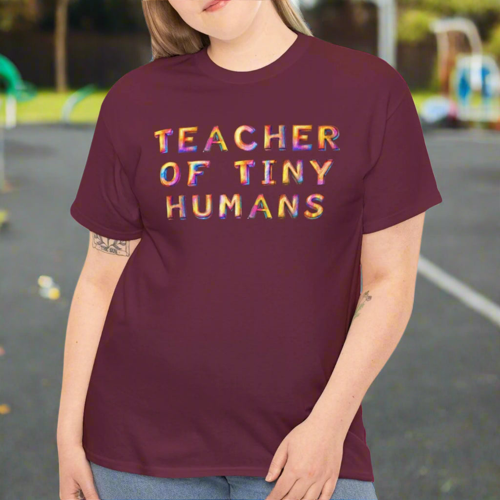 Teacher of Tiny Humans Tee - Fun and Comfortable T-Shirt for Educators - Kim’s Signature Beauty & Accessories    