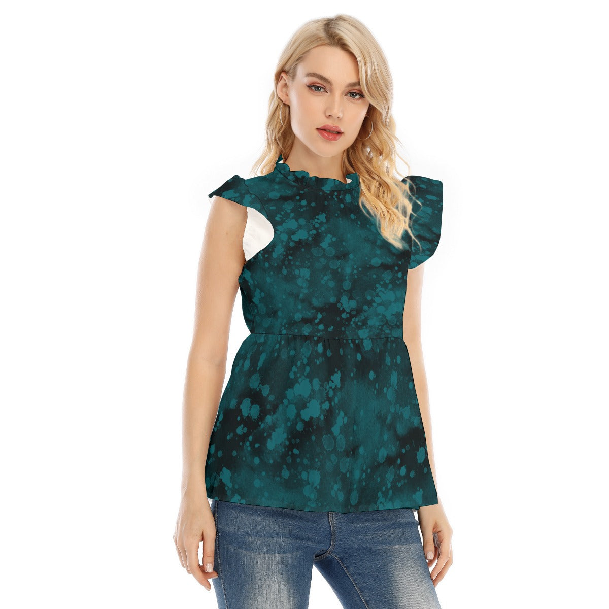 Teal & Black Blouse - Kim’s Signature Beauty & Accessories    