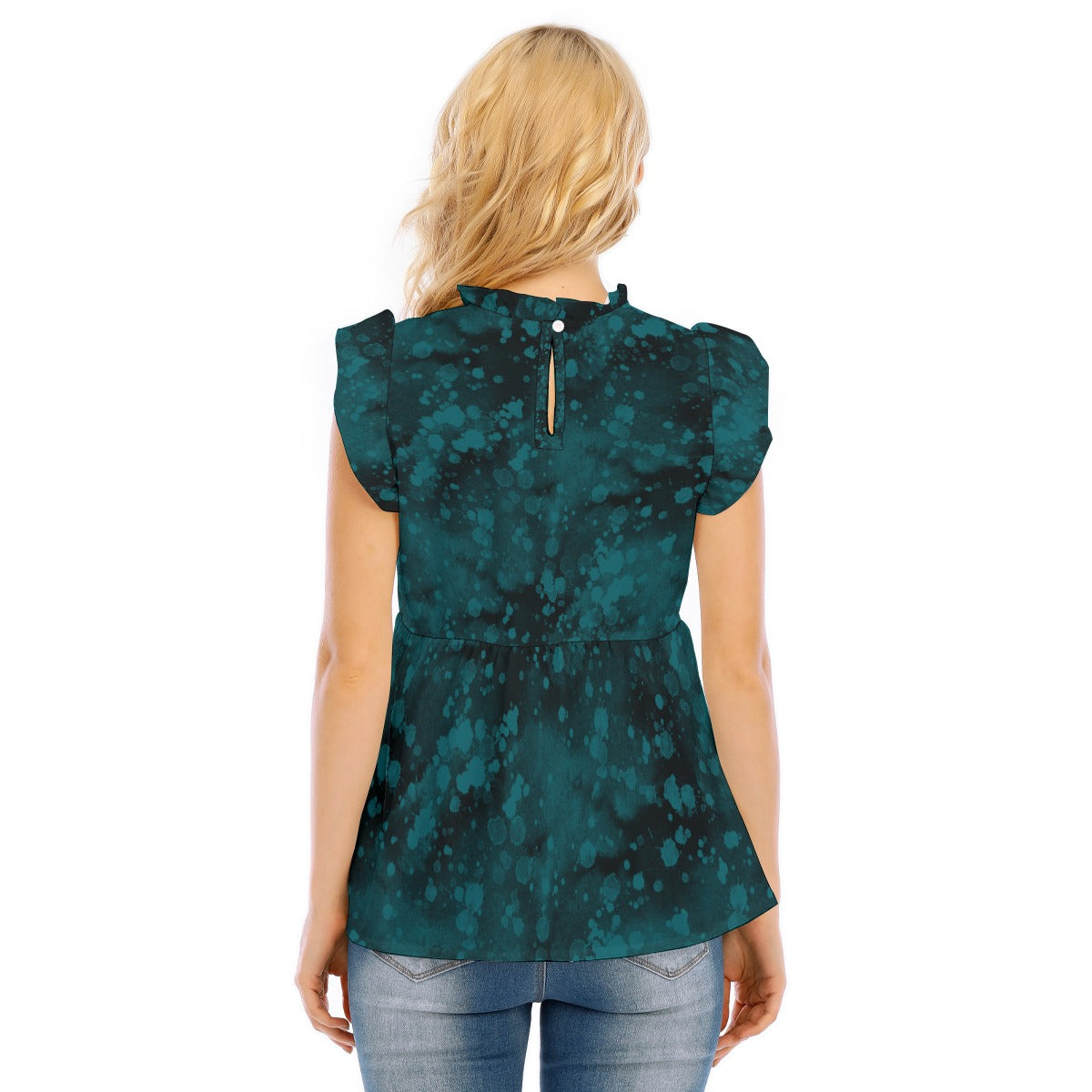 Teal & Black Blouse - Kim’s Signature Beauty & Accessories    