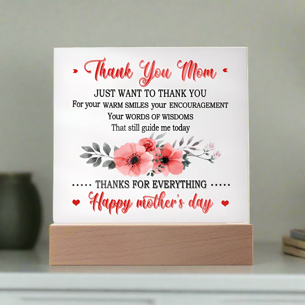 Thank You Mom! Acrylic Night Light - Kim’s Signature Beauty & Accessories    
