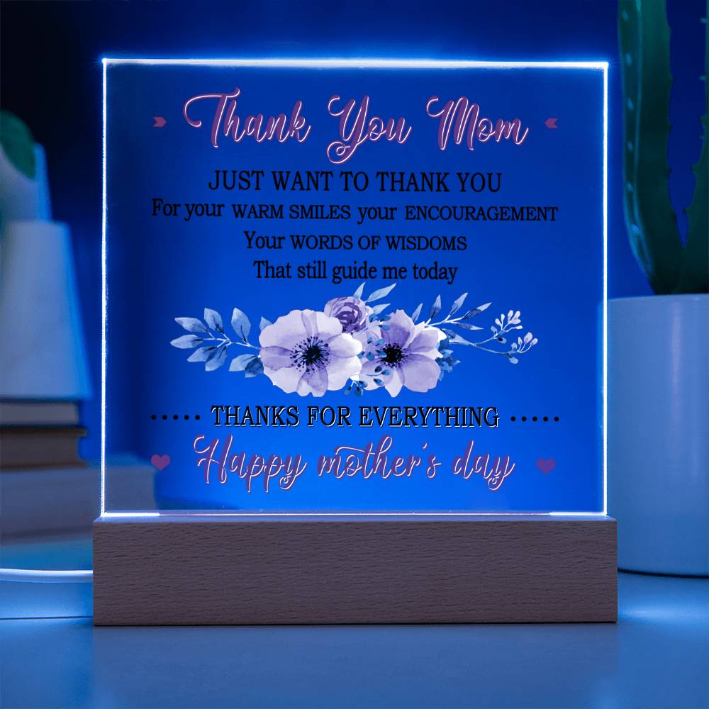Thank You Mom! Acrylic Night Light - Kim’s Signature Beauty & Accessories    