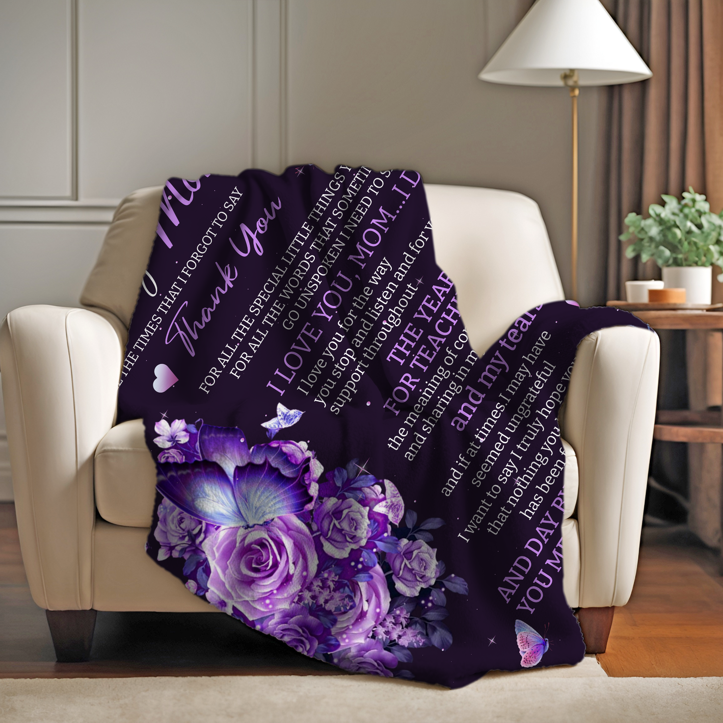 Thank You Mom, Love you Blanket - Kim’s Signature Beauty & Accessories    