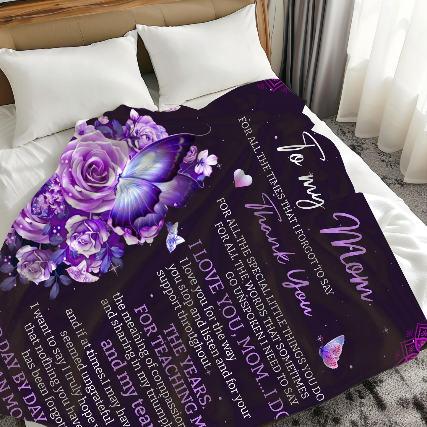 Thank You Mom, Love you Blanket - Kim’s Signature Beauty & Accessories    